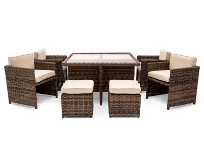 Allota 9 Pc Outdoor Dining Set Furniture Row