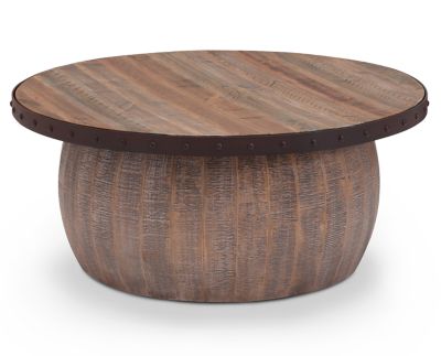 Froelich Solid Wood Drum Coffee Table Buy Table Sets Coffee Console