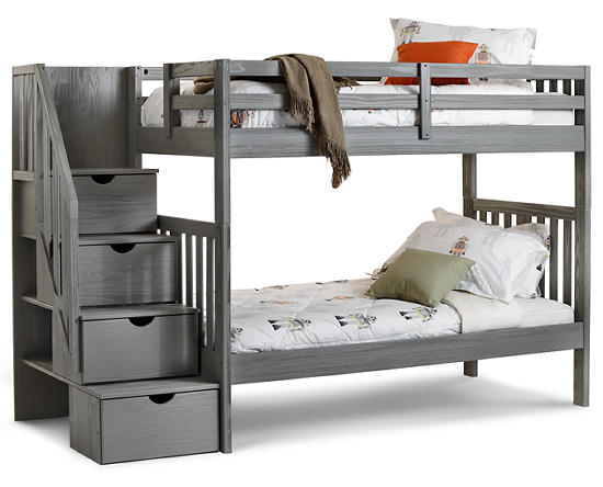 Dove Bunk Bed With Staircase, Bristol Valley Bunk Bed With Stairs