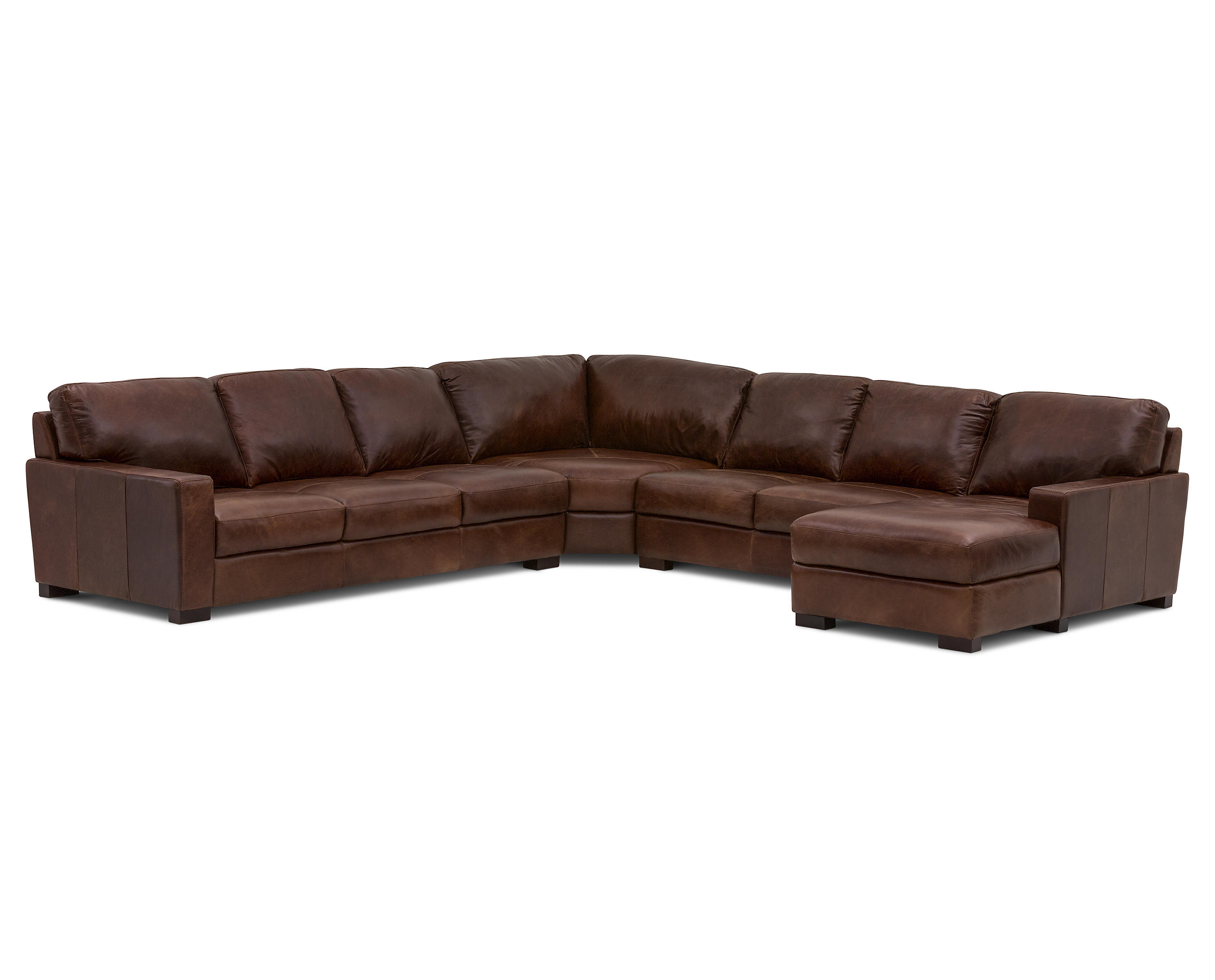 Durango 4 Pc Chaise Sectional, Red Leather Sofa Furniture Row