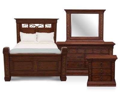 Gallatin Valley 4 Pc Queen Bedroom Set Furniture Row