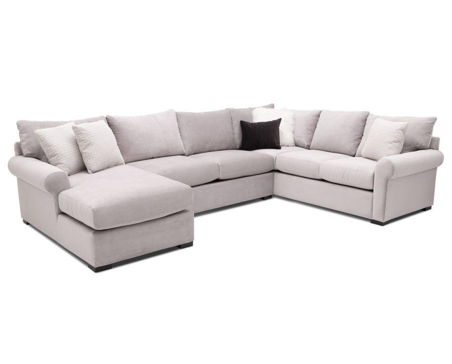 Jennifer 3 Pc Sectional Furniture Row, Furniture Row Sofa With Chaise