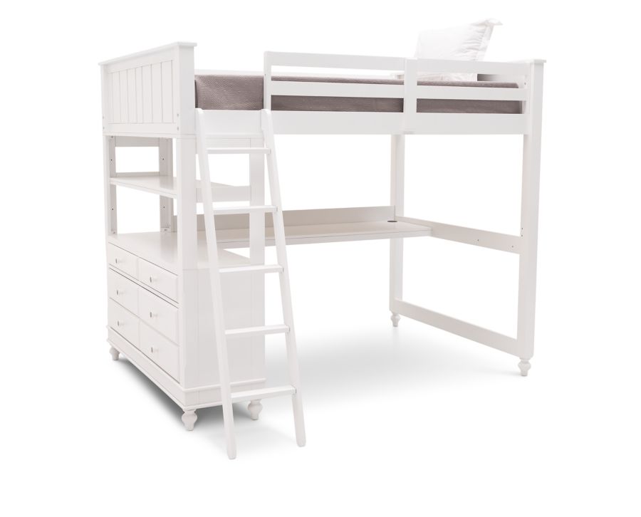 Lake House Loft Bed With Desk, Fire Station Bunk Bed Furniture Row