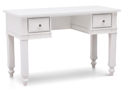 lake house white full loft bed with desk