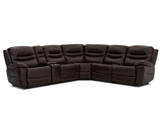 Lounge Ii 6 Pc Leather Sectional, Furniture Row Sofas And Sectionals
