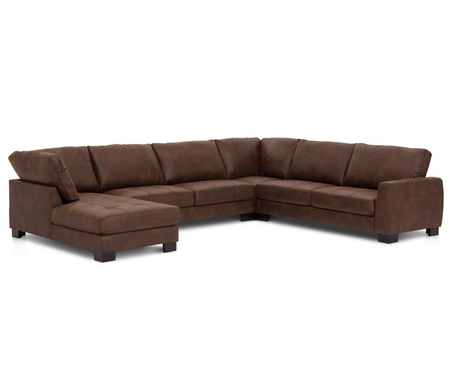 Polaris 4 Pc Chaise Sectional, Furniture Row Sofa With Chaise