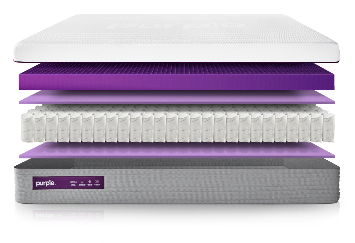 purple mattress cross section