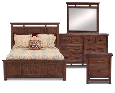 Wolf Creek Panel Storage 4 Pc. Bedroom Set Furniture Row