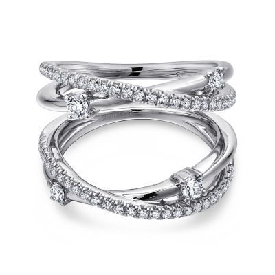 14k White Gold Diamond Ring Enhancer 