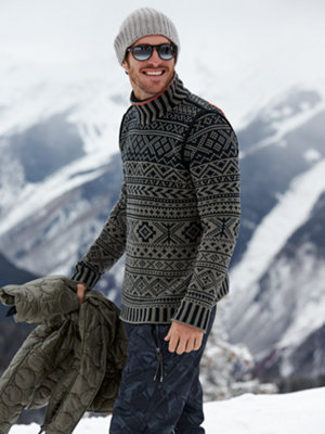 revival khaki sweater - ski sweaters - ski