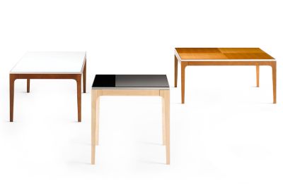 Gunlocke, Mixed materials. Aesthetic scalability. Kenna takes an innovative approach to occasional tables. Side and coffee