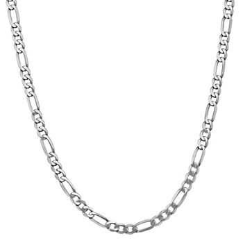 14K Gold 24 Inch Solid Figaro Chain Necklace