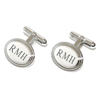 Engravable Oval Cuff Links