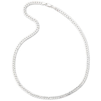Made in Italy Sterling Silver 20-28" 3.2mm Curb Chain