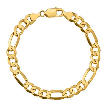 14k Gold Bracelets Men S Jewelry For Watches Jcpenney 14k Gold 8 Inch Solid Figaro Chain Bracelet