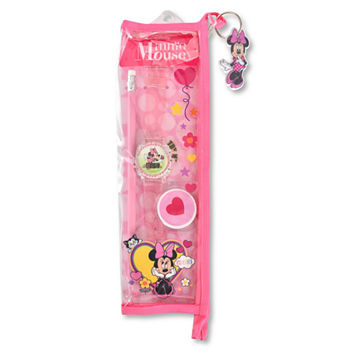 Disney Minnie Mouse Girls Pink Strap Watch Mn40009jc