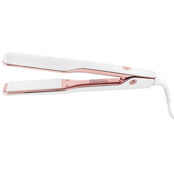 T3 SinglePass X 1.5” Ionic Flat Iron with Ceramic Plates (White & Rose Gold)