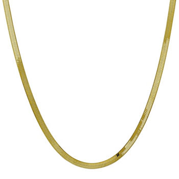 Solid Herringbone Chain Necklace