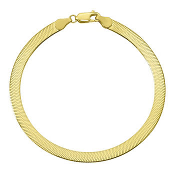 Solid Herringbone Chain Bracelet