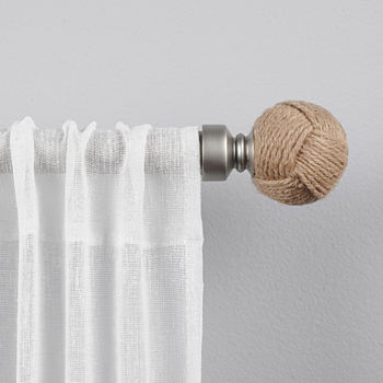 Exclusive Home Curtains Rope Knot 1 IN Adjustable Curtain Rod