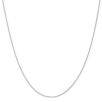 14K White Gold Solid Wheat Chain Necklace