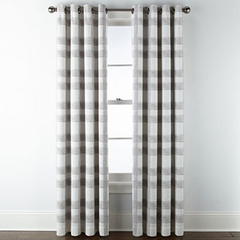 Plaid Gray Curtains D For Window Jcpenney