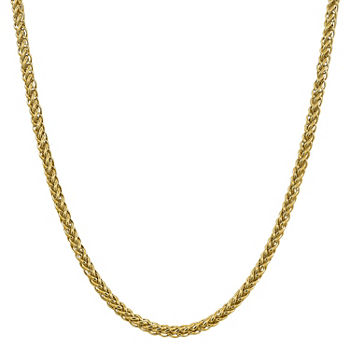 14K Gold Semisolid Wheat Chain Necklace