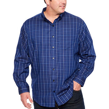 Van Heusen Big and Tall Flex Non-Iron Woven Mens Regular Fit Long Sleeve Button-Down Shirt