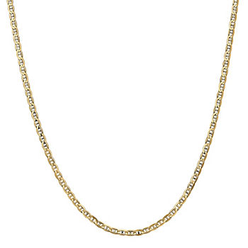 14K Gold 22 Inch Solid Anchor Chain Necklace