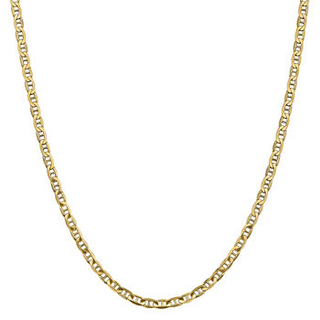 14K Gold 16 Inch Solid Anchor Chain Necklace