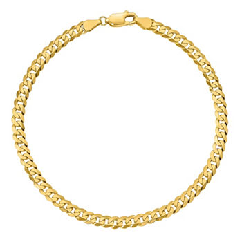 10K Gold Solid Curb Chain Bracelet