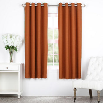 Exclusive Fabrics & Furnishing Bellino Textured Blackout Grommet Top Single Curtain Panel