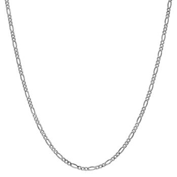 14K Gold 20 Inch Semisolid Figaro Chain Necklace