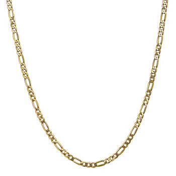 14K Gold 16 Inch Solid Figaro Chain Necklace