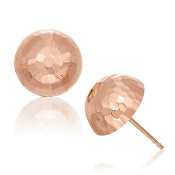 14K Rose Gold 10mm Ball Stud Earrings