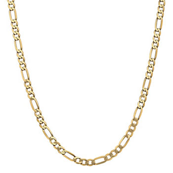 14K Gold 18 Inch Solid Figaro Chain Necklace