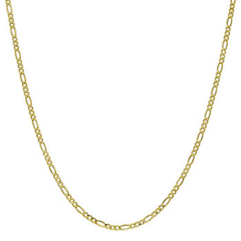 10K Gold 16 Inch Semisolid Figaro Chain Necklace