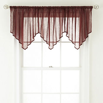 Home Expressions Crushed Voile Rod Pocket Ascot Valance
