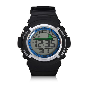 Sharp Mens Automatic Digital Black Strap Watch Shr3019jc