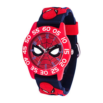 Marvel Spiderman Boys Blue Strap Watch Wma000407