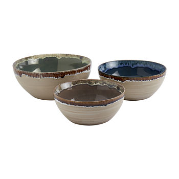 Gallery Tuscon 3-pc. Stoneware Serving Bowl