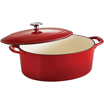 Tramontina® Gourmet 7-qt. Enameled Cast Iron Covered Oval Dutch Oven