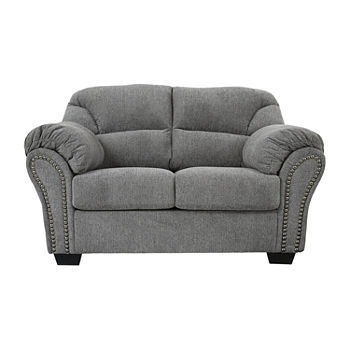 Signature Design by Ashley Aldin Living Room Collection Pad-Arm Upholstered Loveseat