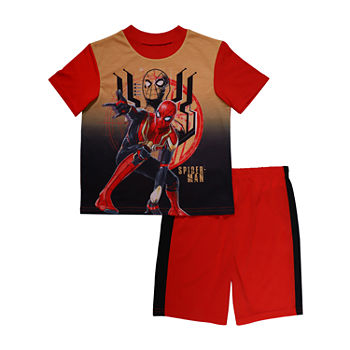Little Boys 2-pc. Avengers Marvel Spiderman Shorts Pajama Set