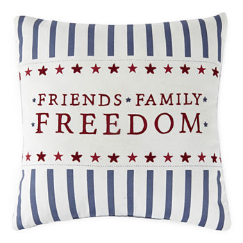 Layerings Americana Friends and Family Square Throw Pillow