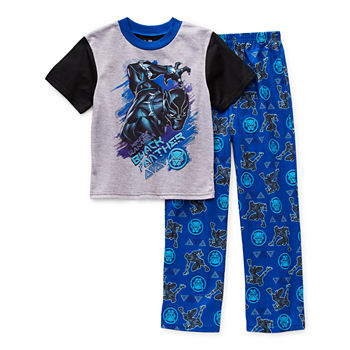 Disney Little & Big Boys 2-pc. Avengers Black Panther Marvel Pant Pajama Set
