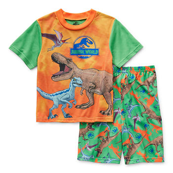 Licensed Properties Summer Pj Sets Little & Big Boys 2-pc. Jurassic World Shorts Pajama Set