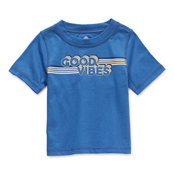 Thereabouts Toddler Boys Adaptive Crew Neck Short Sleeve Graphic T-Shirt