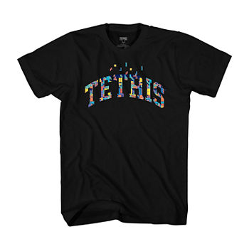 Big & Tall Tetris Drop Mens Short Sleeve Graphic T-Shirt