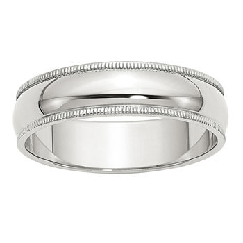 6MM Sterling Silver Wedding Band